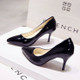 Fashion Fine Heel Versatile Pointed Head High Heels, Size:37(Black)