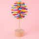 Solid Wood Rotating Lollipop Fischer Series Creative Ornaments Decompression Toy Decompression Artifact(Multi-colored Wafer)