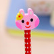 50 PCS Creative Stationery Cartoon Animals Series Wooden HB Pencil with Eraser Children Pencils For Kids School Office Supply, Random Color Delivery