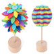 Solid Wood Rotating Lollipop Fischer Series Creative Ornaments Decompression Toy Decompression Artifact(Leaves)