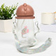 Shatter-resistant Cartoon Baby Learn To Drink Cup Leak-proof And Anti-cricket Baby Straw Cup With Handle(Brown Strap)