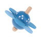 Wooden Colorful Flower Spinning Handmade Gyro Developing Kids Toy(Blue)