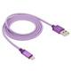 1m Net Style High Quality Metal Head 8pin to USB Data / Charger Cable, For iPhone XR / iPhone XS MAX / iPhone X & XS / iPhone 8 & 8 Plus / iPhone 7 & 7 Plus / iPhone 6 & 6s & 6 Plus & 6s Plus / iPad(Purple)