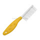 10 PCS Stainless Steel Pet Anti-slip Handle Grooming Comb(Yellow)
