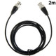 BNC Male to BNC Male Cable for Surveillance Camera, Length: 2m(Black)