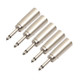 5 PCS 6.35mm to 3 Pin XLR Plug Male Audio Converter Connector