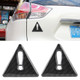 2 PCS Car-Styling Triangle Carbon Fiber Warning Sticker Decorative Sticker(Black)