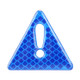 2 PCS Car-Styling Triangle Carbon Fiber Warning Sticker Decorative Sticker(Blue)