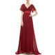 Evening Dresses Padded Trailing Flutter Summer Style Dresses, Size:M(Red)