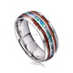 2 PCS Ceramic Tungsten Steel Dragon Texture Ring for Men, Ring Size:10