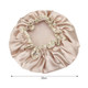 Lovely Thick Women Satin Colorful Double Waterproof Hair Cover Bathing Cap(Gold)