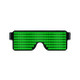 Night Club Bar Disco LED Light Emitting Glasses Festival Party USB Charging Shutter Dynamic Flash Glasses (Green)