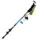 KODENOR Outdoor Mountaineering Portable Foldable Carbon Fibre Straight Handle Alpenstocks Trekking Poles, Length : 63-135CM (Black Blue)