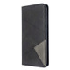 For Nokia 6.2 / 7.2 Rhombus Texture Horizontal Flip Magnetic Leather Case with Holder & Card Slots(Black)