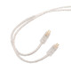 KZ A 8 Pin Oxygen-free Copper Silver Plated Upgrade Cable for KZ ZS3 / ZS4 / ZS5 / ZS6 / ZSA Earphones(White)