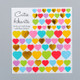 2 PCS Heart 1 Pattern Creative Cartoon Children Diary Decorative Sticker