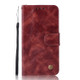 For Nokia 2 Retro Copper Buckle Crazy Horse Horizontal Flip PU Leather Case with Holder & Card Slots & Wallet & Lanyard(Wine red)