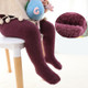 Children Pantyhose Baby Leggings Imitation Mink Fleece Plus Fleece Jumpsuit, Size:L(Purple)