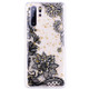 Cartoon Pattern Gold Foil Style Dropping Glue TPU Soft Protective Case for Huawei P30 Pro(Black Lace)