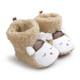 Baby Cotton Shoes 0-1 Year Old Winter Plus Velvet Baby Soft Bottom Warm Non-slip Toddler Shoes, Size:Inner Length 12cm(Khaki)