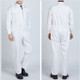 Waterproof Windproof Cotton Reflective Fashion Men And Women Conjoined Working Uniforms, Size:170/L(White)