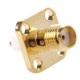 10 PCS Gold Plated SMA Female 4 Holes Chassis Panel Mount Extended Dielectric Solder Connector Adapter