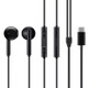 Original Huawei CM33 Type-C Headset Wire Control In-Ear Earphone with Mic for Huawei P20 Series, Mate 10 Series(Black)