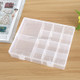 Plastic Organizer Container Storage Box 14 Slots Adjustable Divider Removable Grid Compartment for Jewelry Earring Fishing Hook Small Accessories