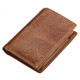 Genuine Cowhide Leather 3-folding Card Holder Wallet RFID Blocking Card Bag Protect Case for Men, Size: 13*10.2*2.5cm(Brown)