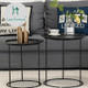 Nordic Wrought Iron Small Coffee Table Fashion Simple Living Room  Circular Shape Table(42x42x44.5cm)