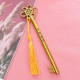 3 PCS Creative Personality Key Pen Fashion Palace Style  Tassel Pendant Gel Pen(Gold G2-17)