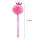 Creative Fur Ball Pendant Stationery Cute Plush Colored Pen Student Gel Pen(Love Pink Fur Ball)