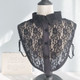 Black Women Autumn and Winter Lace Wild Fake Collar Shirt Decoration Collar, Style:B