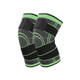 2 PCS Fitness Running Cycling Bandage Knee Support Braces Elastic Nylon Sports Compression Pad Sleeve, Size:L(Green)