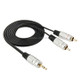3.5mm Jack Stereo to 2 RCA Male Audio Cable, Length: 1.5m