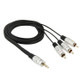 3.5mm Jack Stereo to 3 RCA Male Audio Cable, Length: 1.5m
