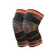 2 PCS Fitness Running Cycling Bandage Knee Support Braces Elastic Nylon Sports Compression Pad Sleeve, Size:L(orange)