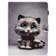 Colored Drawing Stitching Universal Horizontal Flip Leather Case, with Holder & Card Slots for 7 inch Tablet PC(Cat)