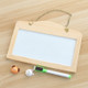 Wooden Wagnetic Hanging Mini Double-sided Small Blackboard with Eraser