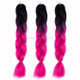 Fashion Color Gradient Individual Braid Wigs Chemical Fiber Big Braids, Random Color Delivery, Length: 60cm