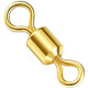 100 PCS Fishing Tackle Supplies Zimu Swivel Gold-plated Swivel Fishing Accessories, Specification: Length 1.1cm(Gold)