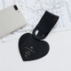 6 PCS Love Shape Luggage Tag Travel Pass Name Card Tag(Black)