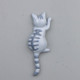 Cute Cat Creative DIY Refrigerator Stickers Doll Magnetic Stickers(Gray Tiger Pattern)