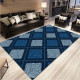 Simple Modern Abstract Lattice Carpets Living Room Bedroom Floor Mat, Size:200x300cm(Blue Square )