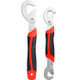 Multi-Function Universal Wrench Adjustable Grip Wrench Set Ratchet Wrench Spanner Hand Tools(Two Pieces)