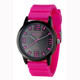 WeiYaQi 891 Fashion Wrist Watch with Silicagel Watch Band (Rose Red)