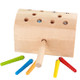 Children Wooden Magnetic Catching the Caterpillar Matching Games Parent-child Interaction Educational Toys, Size: 16*10*9.5cm (Wood Color)