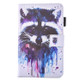 For Galaxy Tab E 8.0 / T377 Lovely Cartoon Raccoon Pattern Horizontal Flip Leather Case with Holder & Card Slots & Pen Slot