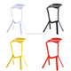 Simple Personality High Bar Stool Plastic Bar Chair Cafe Nordic Geometry Chair(Black)