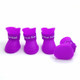 Lovely Pet Dog Shoes Puppy Candy Color Rubber Boots Waterproof Rain Shoes, M, Size:  5.0 x 4.0cm(Purple)